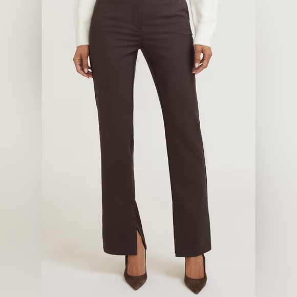 NWT Dynamite High Rise Slim Leg Pant - Java Brown - Picture 2 of 4